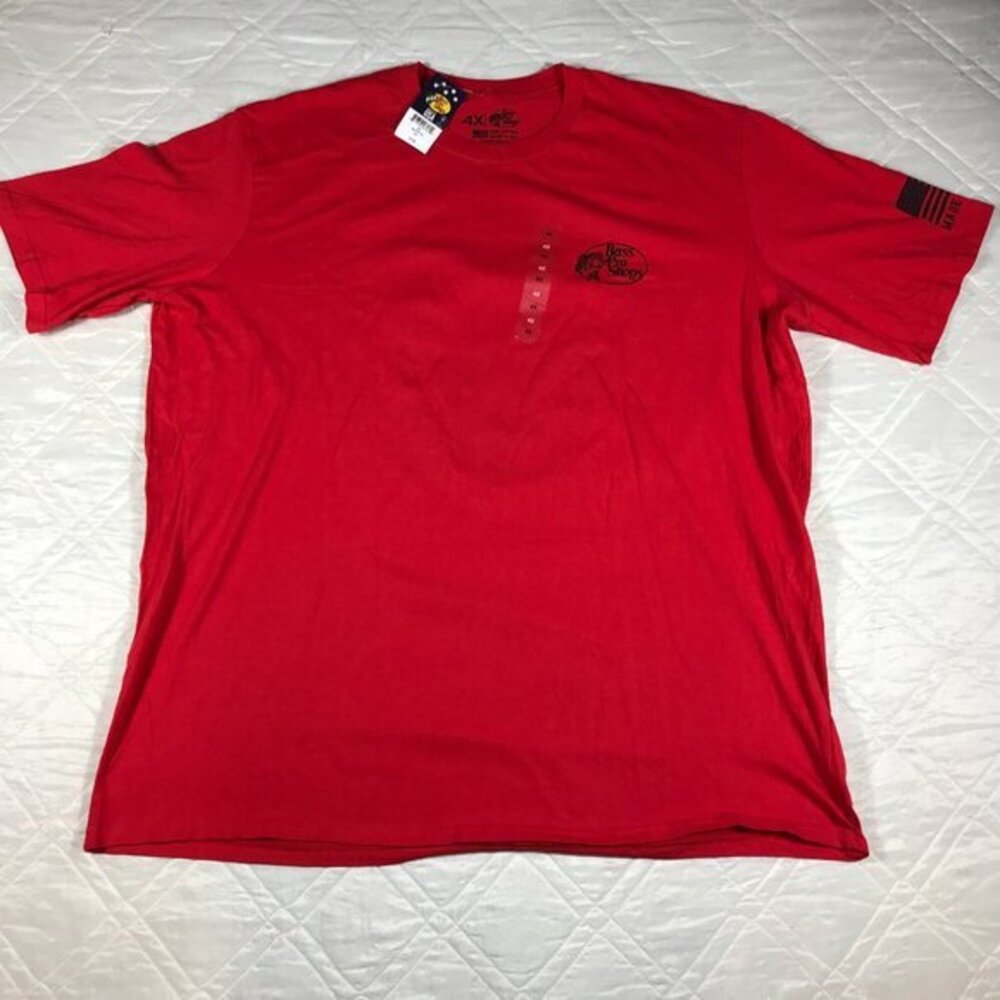 Bass Pro Shop We Salute‎ You Military Appreciation Red T shirt 4X nwt
